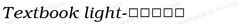 Textbook light字体转换